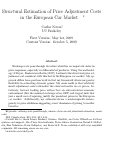 Cover page: Structural Estimation of Price Adjustment Costs in the European Car Market