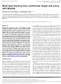 Cover page: Multi-task learning from multimodal single-cell omics with Matilda