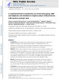 Cover page: A randomized trial to evaluate the use of text messaging, letter, and telephone call reminders to improve return of blood donors with reactive serologic tests.