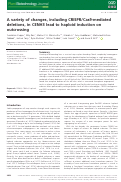 Cover page: A variety of changes, including CRISPR/Cas9-mediated deletions, in CENH3 lead to haploid induction on outcrossing.