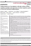 Cover page: Coding sequences of sarcoplasmic reticulum calcium ATPase regulatory peptides and expression of calcium regulatory genes in recurrent exertional rhabdomyolysis