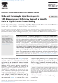 Cover page: Unbound Corneocyte Lipid Envelopes in 12R-Lipoxygenase Deficiency Support a Specific Role in Lipid-Protein Cross-Linking