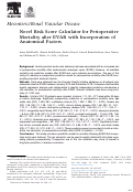 Cover page: Novel Risk Score Calculator for Perioperative Mortality after EVAR with Incorporation of Anatomical Factors