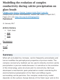 Cover page: Modelling the evolution of complex conductivity during calcite precipitation on glass beads