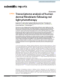 Cover page: Transcriptome analysis of human dermal fibroblasts following red light phototherapy