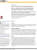 Cover page: Inter-Fraction Tumor Volume Response during Lung Stereotactic Body Radiation Therapy Correlated to Patient Variables