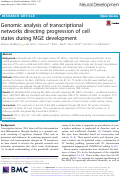 Cover page: Genomic analysis of transcriptional networks directing progression of cell states during MGE development