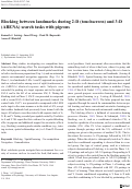 Cover page: Blocking between landmarks during 2-D (touchscreen) and 3-D (ARENA) search tasks with pigeons