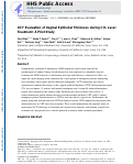 Cover page: Optical coherence tomography evaluation of vaginal epithelial thickness during CO2 laser treatment: A pilot study.