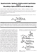 Cover page: Enantioselective Synthesis of Spliceostatin G and Evaluation of Bioactivity of Spliceostatin G and Its Methyl Ester