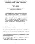 Cover page: Influenza as a Proportion of Pneumonia Mortality: United States, 1959–2009
