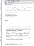 Cover page: Longitudinal Study of Fatigue, Stress, and Depression: Role of Reduction in Stress Toward Improvement in Fatigue