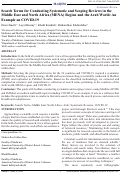 Cover page: Search Terms for Conducting Systematic and Scoping Reviews in the Middle East and North Africa (MENA) Region and the Arab World: An Example on COVID-19