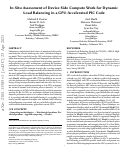 Cover page: In-Situ Assessment of Device-Side Compute Work for Dynamic Load Balancing in a GPU-Accelerated PIC Code