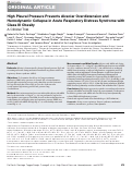 Cover page: High Pleural Pressure Prevents Alveolar Overdistension and Hemodynamic Collapse in Acute Respiratory Distress Syndrome with Class III Obesity. A Clinical Trial