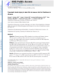 Cover page: Traumatic brain injury in later life increases risk for Parkinson disease