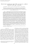 Cover page: Altered water and nitrogen input shifts succession in a southern California coastal sage community