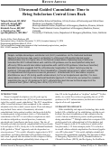 Cover page: Ultrasound-Guided Cannulation: Time to Bring Subclavian Central Lines Back