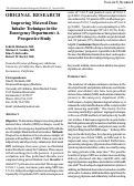 Cover page: Improving Metered Dose Inhaler Technique in the Emergency Department: A Prospective Study