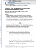 Cover page: The Role of Visual Representations in College Students’ Understanding of Mathematical Notation