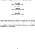 Cover page: Exploring the role of visuospatial processes in surgical skill acquisition: Alongitudinal study