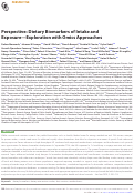 Cover page: Perspective: Dietary Biomarkers of Intake and Exposure—Exploration with Omics Approaches