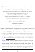 Cover page: Sensitivity Analysis of Genome-Scale Metabolic Flux Prediction.