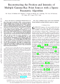 Cover page: Reconstructing the Position and Intensity of Multiple Gamma-Ray Point Sources With a Sparse Parametric Algorithm