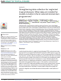 Cover page: Strengthening data collection for neglected tropical diseases: What data are needed for models to better inform tailored intervention programmes?