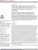 Cover page: Assessing a digital technology-supported community child health programme in India using the Social Return on Investment framework.