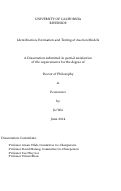 Cover page: Identification, Estimation and Testing of Auction Models