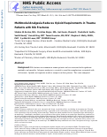 Cover page: Multimodal analgesia reduces opioid requirements in trauma patients with rib fractures