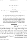 Cover page: The Ocean's Memory of the Atmosphere: Residence-Time and Ventilation-Rate Distributions of Water Masses