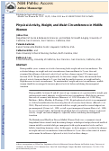 Cover page: Physical activity, weight, and waist circumference in midlife women.