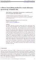 Cover page: A library based fitting method for visual reflectance spectroscopy of human skin