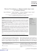 Cover page: Electronic preconsultation as a method of quality improvement for urological referrals