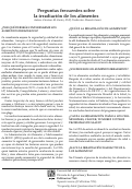 Cover page: Preguntas frecuentes sobre la irradiación de los alimentos