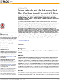 Cover page: Sexual Networks and HIV Risk among Black Men Who Have Sex with Men in 6 U.S. Cities