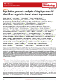 Cover page: Population genomic analysis of Aegilops tauschii identifies targets for bread wheat improvement