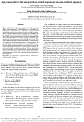 Cover page: Agreement affects the interpretation of null arguments in semi-artificial Japanese