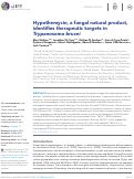 Cover page: Hypothemycin, a fungal natural product, identifies therapeutic targets in Trypanosoma brucei [corrected].