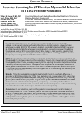 Cover page: Accuracy Screening for ST Elevation Myocardial Infarction in a Task-switching Simulation