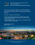 Cover page: Automatic and rapid calibration of urban building energy models by learning from energy performance database