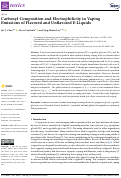 Cover page: Carbonyl Composition and Electrophilicity in Vaping Emissions of Flavored and Unflavored E-Liquids