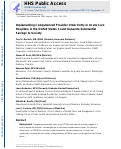 Cover page: Implementing Computerized Provider Order Entry in Acute Care Hospitals in the United States Could Generate Substantial Savings to Society