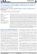 Cover page: Brain–computer interface game applications for combined neurofeedback and biofeedback treatment for children on the autism spectrum