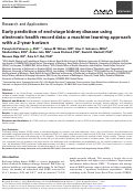 Cover page: Early prediction of end-stage kidney disease using electronic health record data: a machine learning approach with a 2-year horizon.