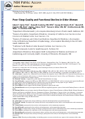 Cover page: Poor sleep quality and functional decline in older women.