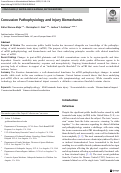 Cover page: Concussion Pathophysiology and Injury Biomechanics