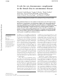 Cover page: A role for sex chromosome complement in the female bias in autoimmune disease